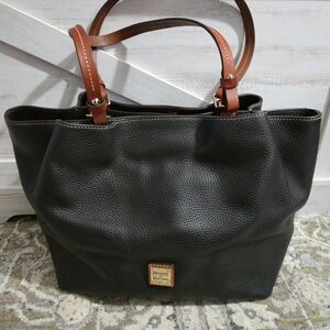 Dooney & Bourke Flynn Black Pebbled Leather Shoulder Bag